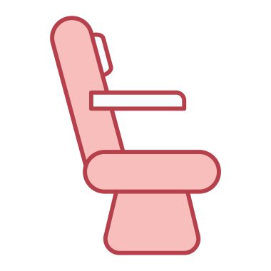 Sandalye ikonu. Web tasarımı için küvet vektör sembolünün düz çizimi