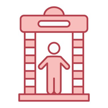 Merdiven ikonu vektörü. Özet erkek sembolü. izole edilmiş sınır çizimi.