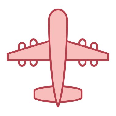 uçak ikonu vektör illüstrasyonu