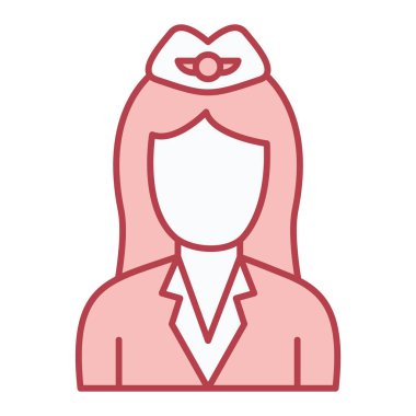 Şapka çizgisi ikon vektör illüstrasyon tasarımlı kadın