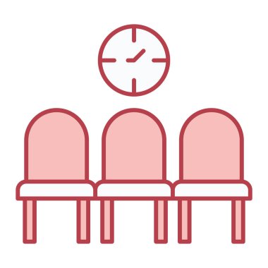 Saat simgesi vektörü. İnce çizgi işareti. izole edilmiş sınır sembolü çizimi