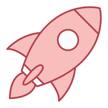 roket fırlatma simgesi vektör çizimi