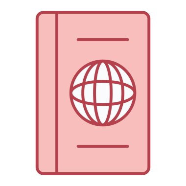 Pasaport ikonu vektör illüstrasyonu
