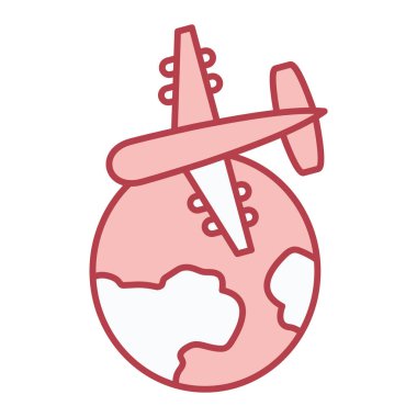 Dünya günü uçak vektör çizimi ile