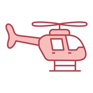 Helikopter simgesi vektör illüstrasyonu