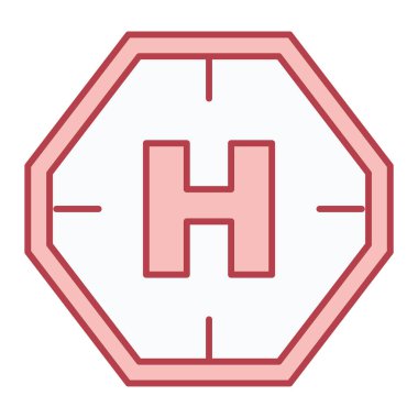 Hastane Simgesi Vektör İllüstrasyonu