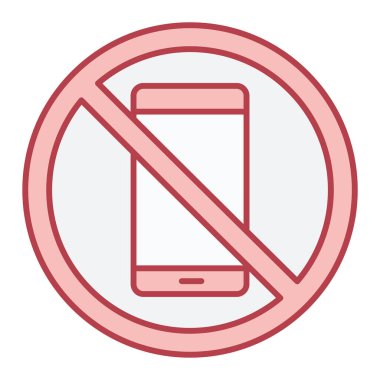 kırmızı çizgi simgesi olan cep telefonu