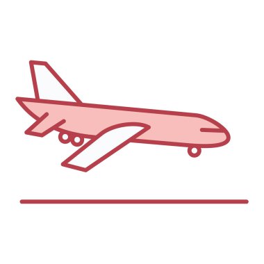 uçak ikonu vektör illüstrasyonu