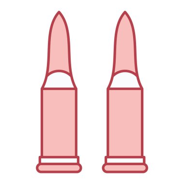 Moda Biçimli Mermi Simgesi İzole Arkaplan