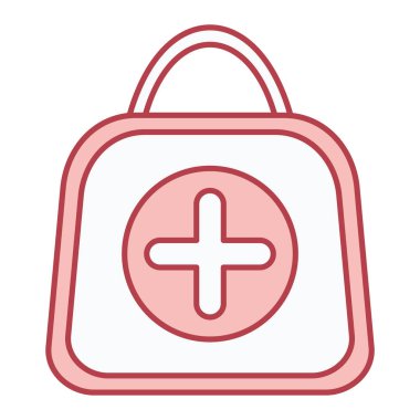 tıbbi çanta ikon vektör illüstrasyonu