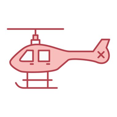 Helikopter simgesi vektör illüstrasyonu
