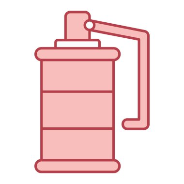 Su borusu simgesi. Web için bira ısıtıcı vektör simgelerinin özet çizimi