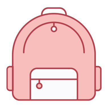 Sırt çantası. Web simgesi basit illüstrasyon