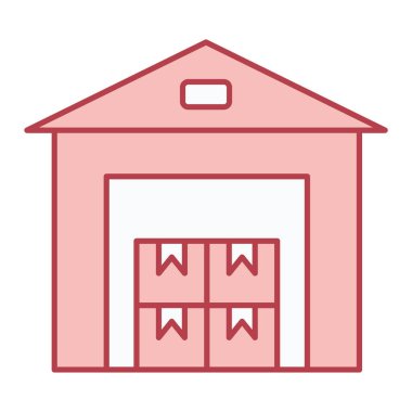 dağıtım kamyonu ikonu vektör çizimi tasarımı