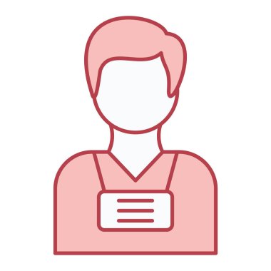 Çantalı bir avatar karakter vektör illüstrasyon tasarımı