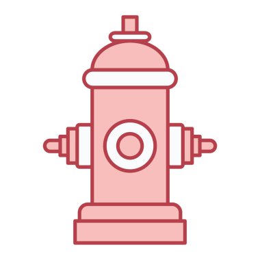 Yangın musluğu simgesi. Web için gaz söndürücü vektör simgelerinin özet çizimi