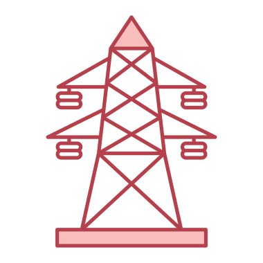 Elektrik ve enerji ikonunun vektör illüstrasyonu