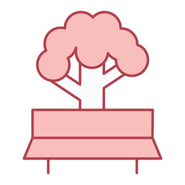 Ağaç simgesinin vektör illüstrasyonu