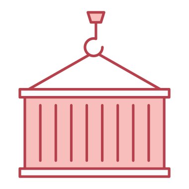 kargo konteynırı simgesi. vektör illüstrasyonu