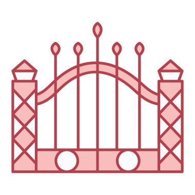 Çit. Web simgesi basit illüstrasyon