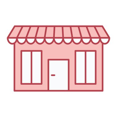 dükkan ikonu. Web için alışveriş vektörü simgelerinin özet çizimi