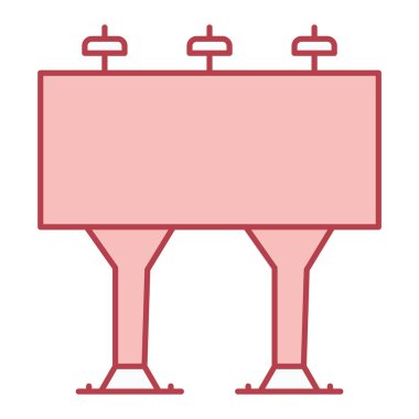 Billboard simgesi vektör illüstrasyonu