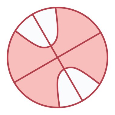 Basketbol ikonu vektör illüstrasyonu