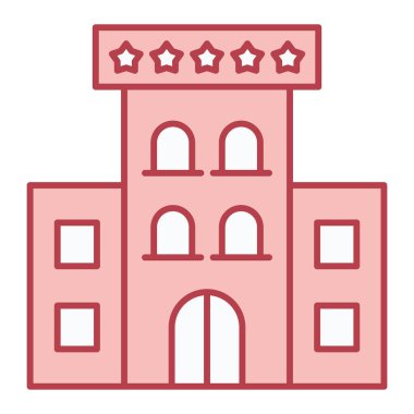 Bina. Web simgesi basit illüstrasyon