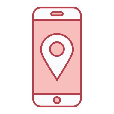 Cep telefonu simgesi, vektör illüstrasyonu