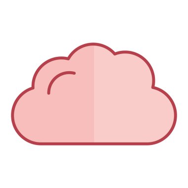 Bulut hesaplama simgesi vektör illüstrasyonu