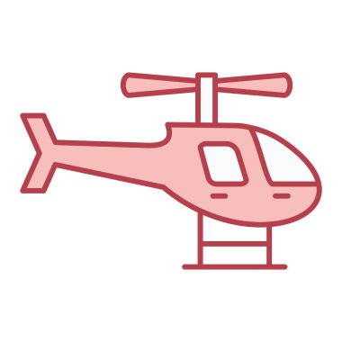 Helikopter simgesi vektör illüstrasyonu