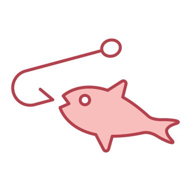 balık kancası ikon vektör çizimi tasarımı