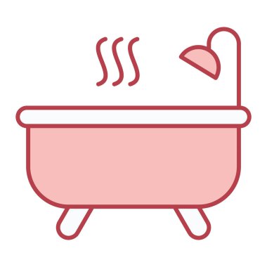 Küvet ikonu vektör illüstrasyonu