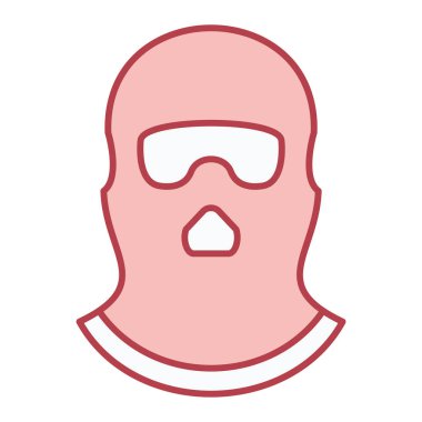 yüz maskesi simgesi. Web için kafatası vektör simgelerinin özet çizimi