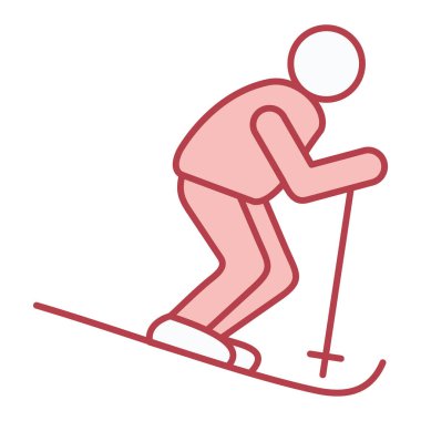 Kayak sporu ikonu vektör illüstrasyon tasarımı