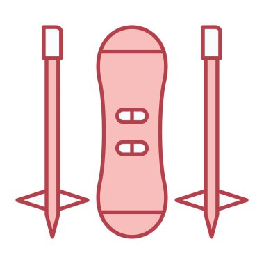 Kaykay simgesi vektör illüstrasyonu