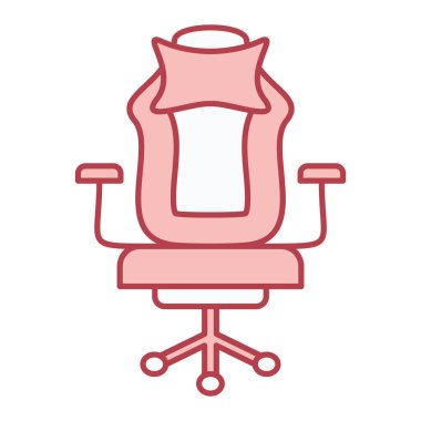 ofis sandalyesi ikon vektör illüstrasyonu