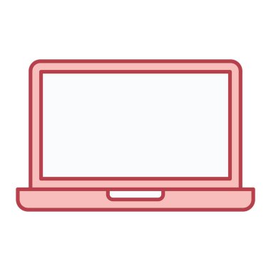 Dizüstü bilgisayar teknolojisi simge vektör çizim grafik tasarım