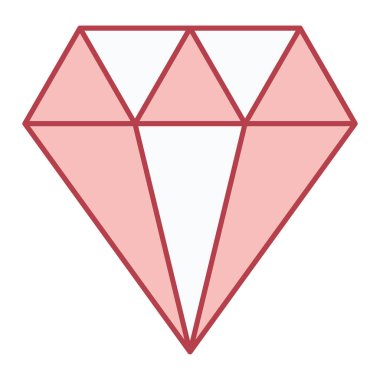 Elmas simgesi vektör illüstrasyonu