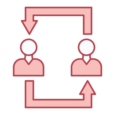 iş ve finans çizgisi simgesi, vektör illüstrasyonu