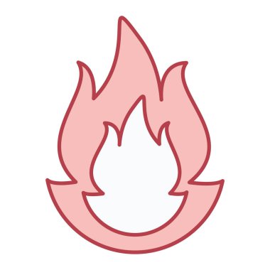 ateş alevi simgesi vektör illüstrasyon tasarımı