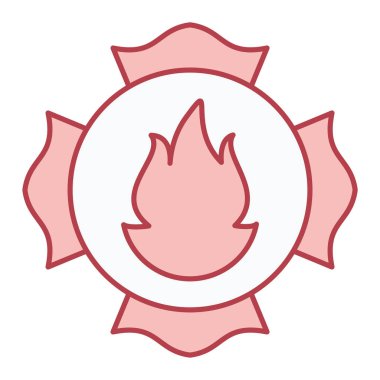 Bir alev simgesinin vektör illüstrasyonu