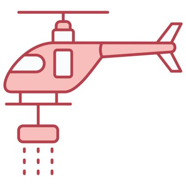Helikopter. Web simgesi basit illüstrasyon
