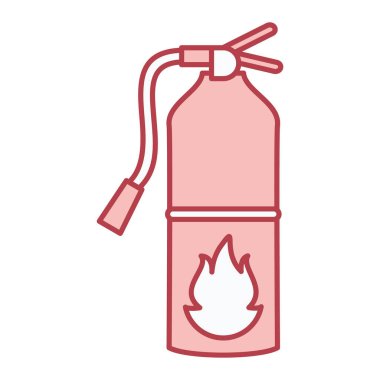 Yangın söndürme ikonu. Web için gaz hidrantı vektör simgelerinin özet çizimi