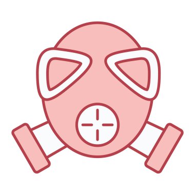 Bir yüz maskesi simgesinin vektör illüstrasyonu