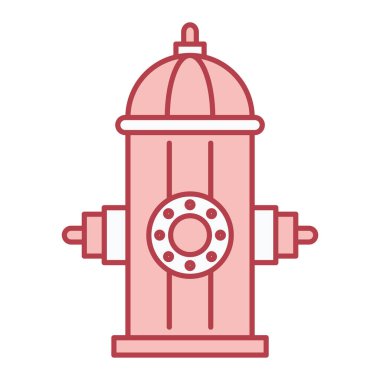 Yangın musluğu simgesi. Web için gaz söndürücü vektör simgelerinin özet çizimi