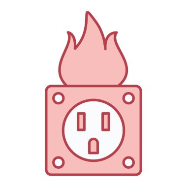 Bir ateş simgesinin vektör illüstrasyonu