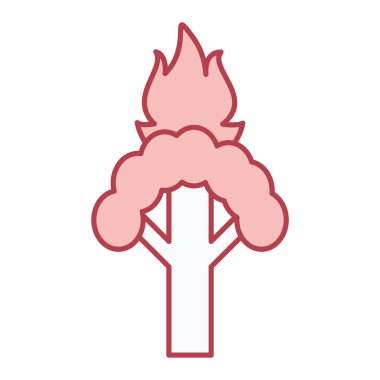 Bir ağaç simgesinin vektör illüstrasyonu