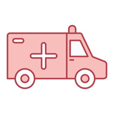 ambulans vektörü ince çizgi simgesi