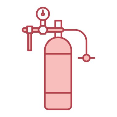 Yangın söndürme ikonu. Web için itfaiyeci kurtarma vektör simgelerinin özet çizimi